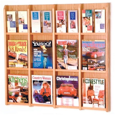 WOODEN MALLET Divulge 12 Magazine & 24 Brochure Floor Display Mahogany LM16-FSMH